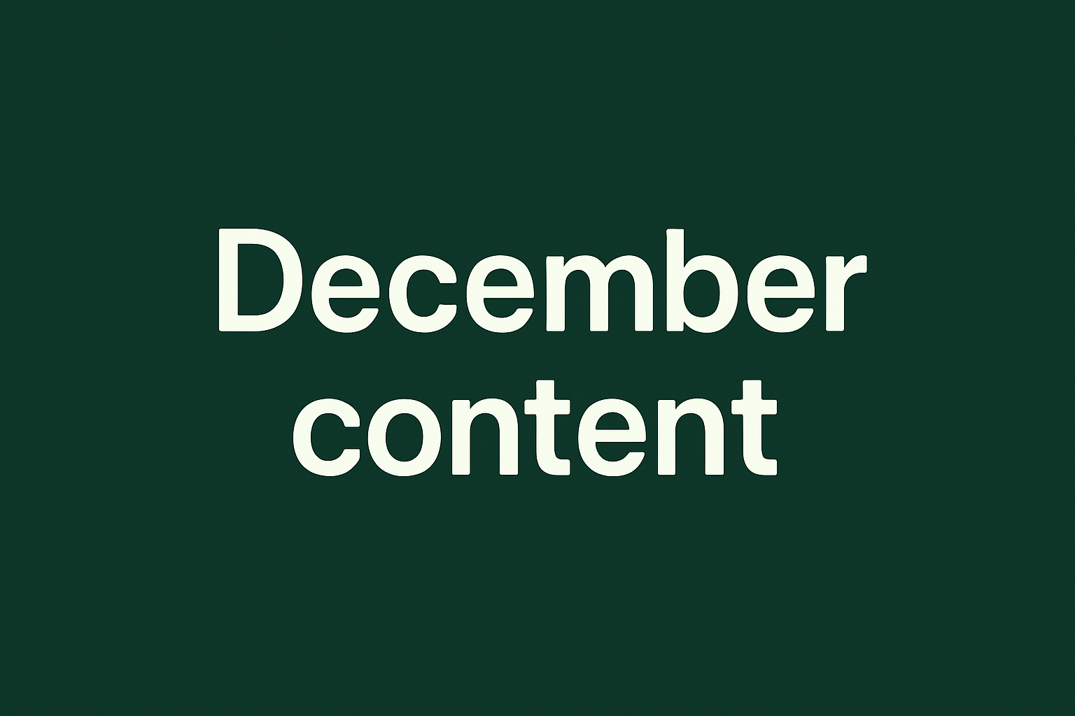 December content - sec 2